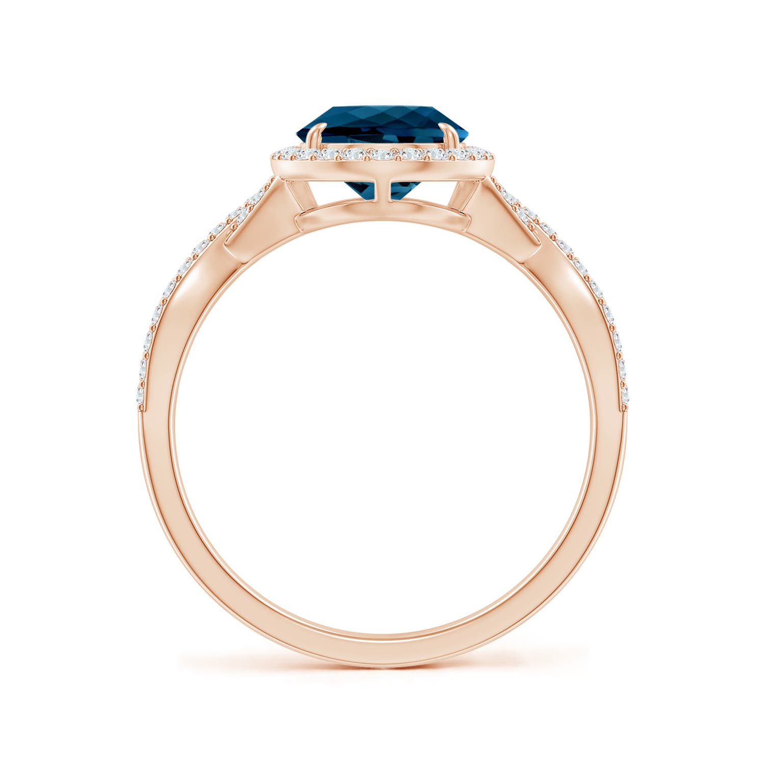 AAAA - London Blue Topaz / 2.62 CT / 14 KT Rose Gold