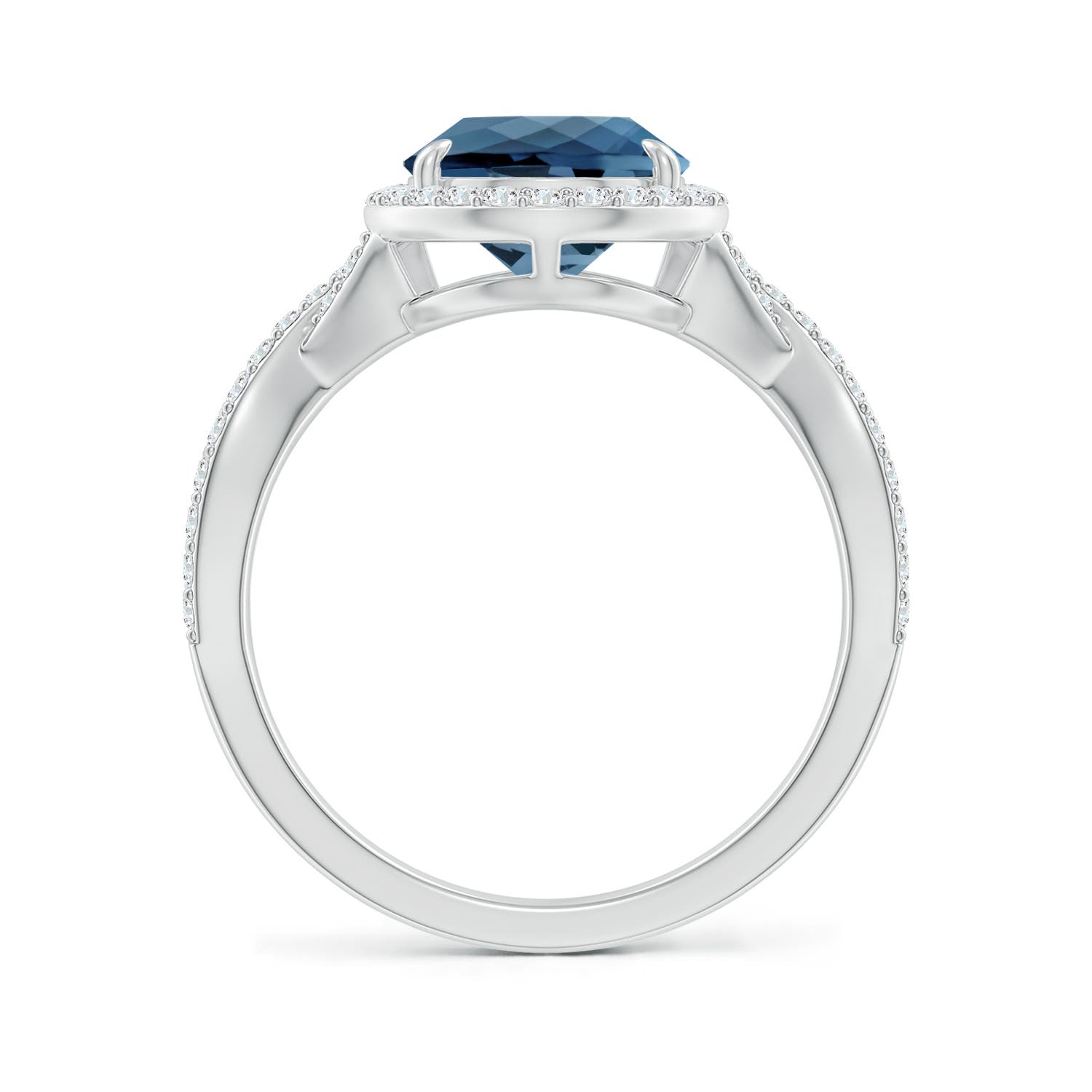 A - London Blue Topaz / 4.2 CT / 14 KT White Gold