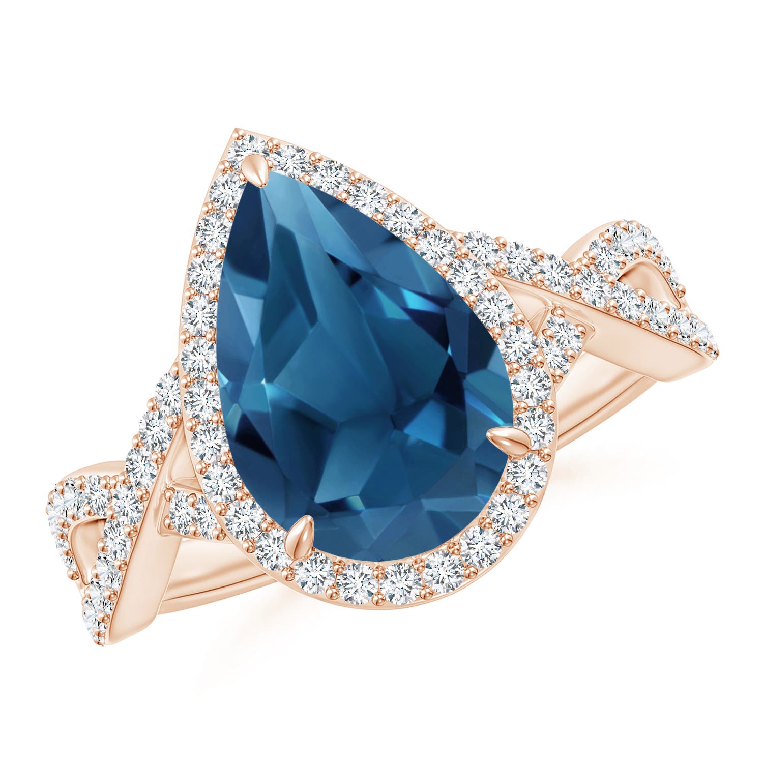 AA - London Blue Topaz / 4.2 CT / 14 KT Rose Gold