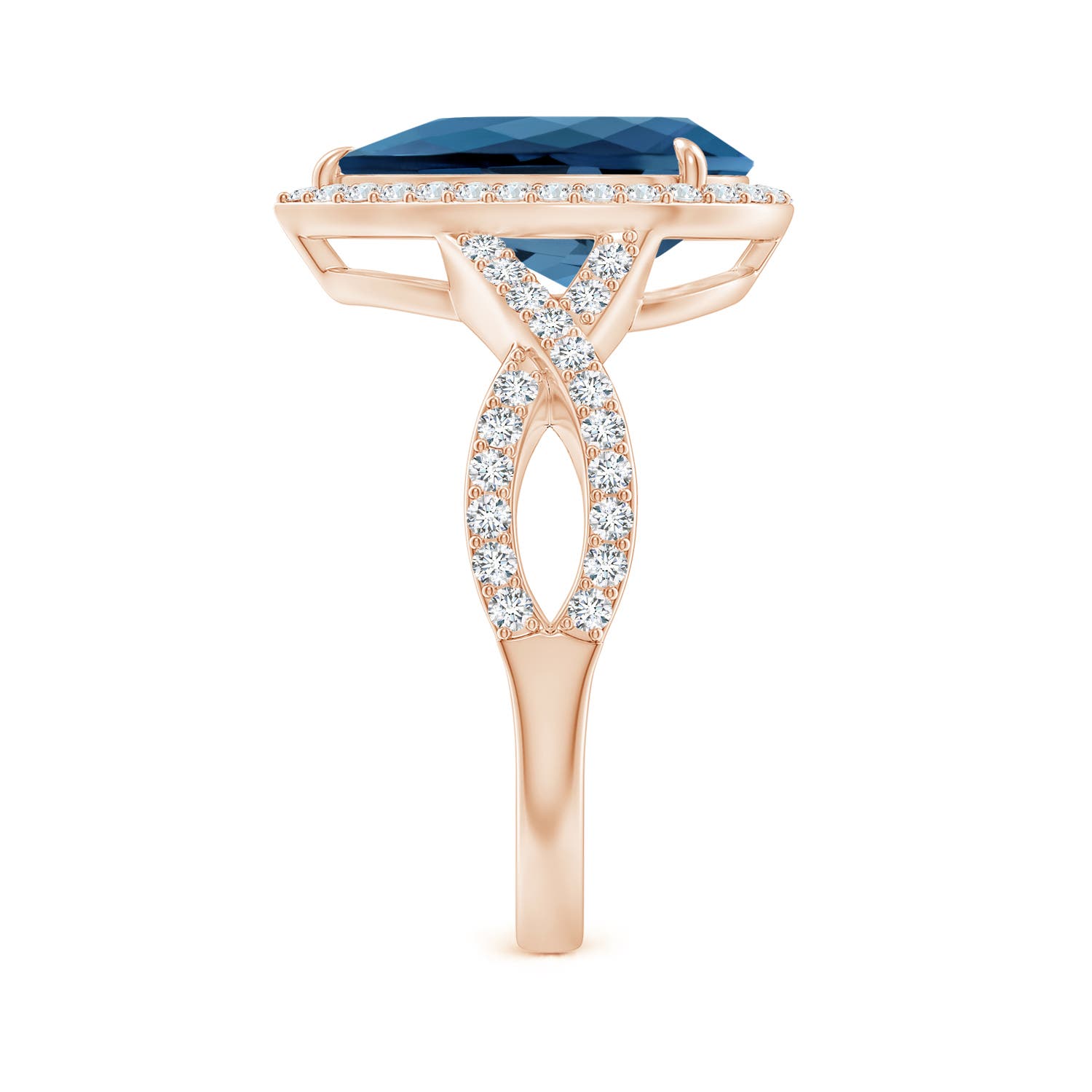 AA - London Blue Topaz / 4.2 CT / 14 KT Rose Gold