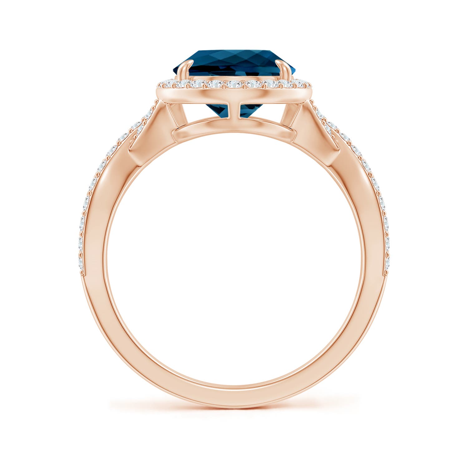 AAAA - London Blue Topaz / 4.2 CT / 14 KT Rose Gold