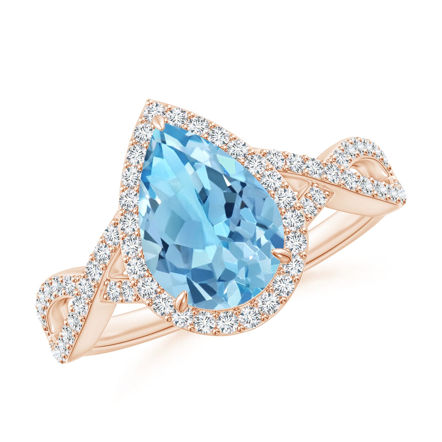 A - Swiss Blue Topaz / 2.62 CT / 14 KT Rose Gold