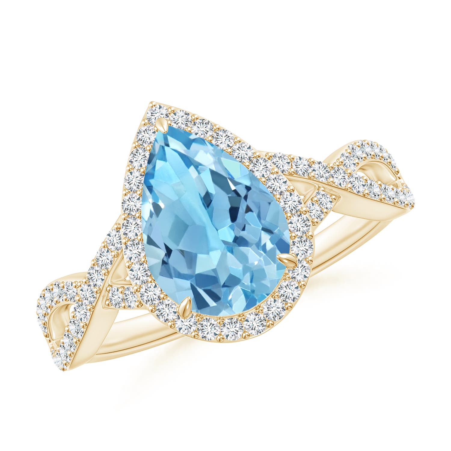 A - Swiss Blue Topaz / 2.62 CT / 14 KT Yellow Gold