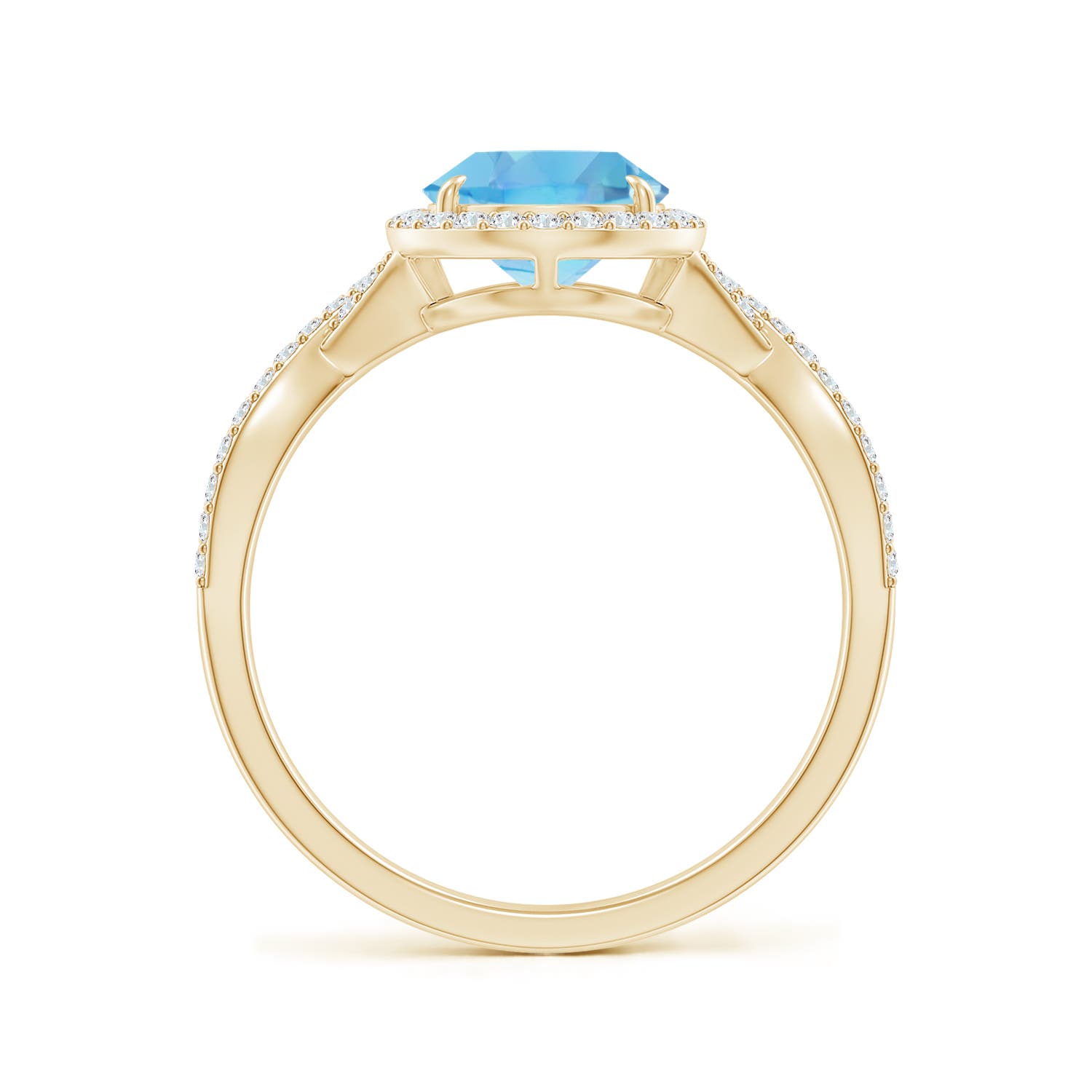 A - Swiss Blue Topaz / 2.62 CT / 14 KT Yellow Gold