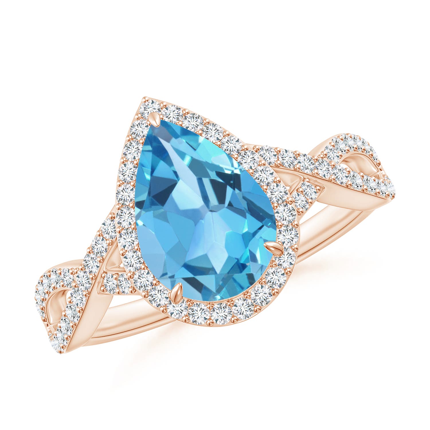 AA - Swiss Blue Topaz / 2.62 CT / 14 KT Rose Gold