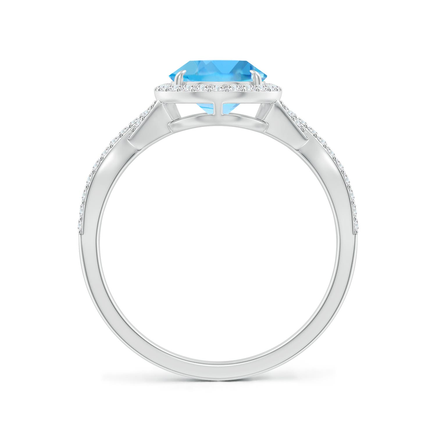 AA - Swiss Blue Topaz / 2.62 CT / 14 KT White Gold