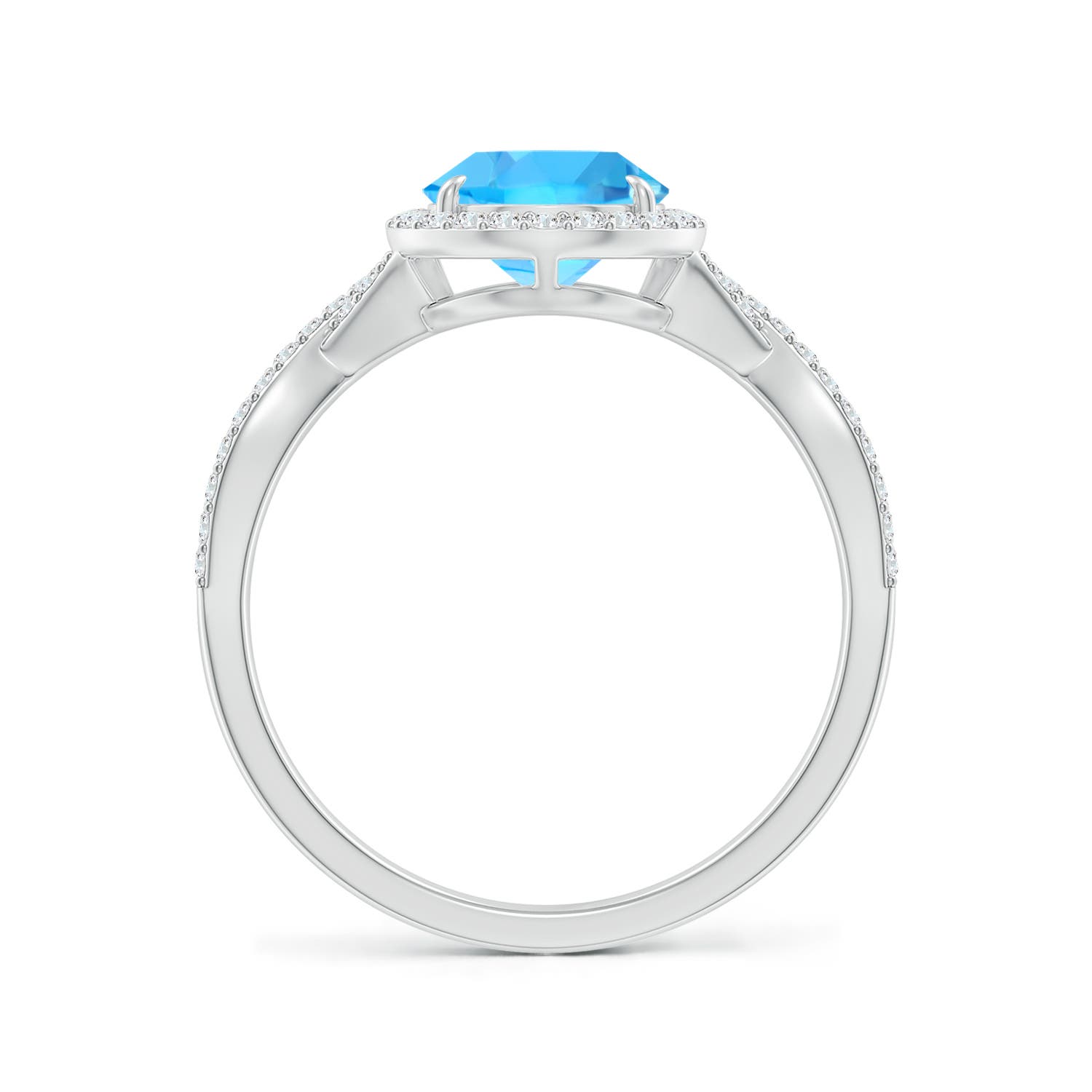 AAA - Swiss Blue Topaz / 2.62 CT / 14 KT White Gold