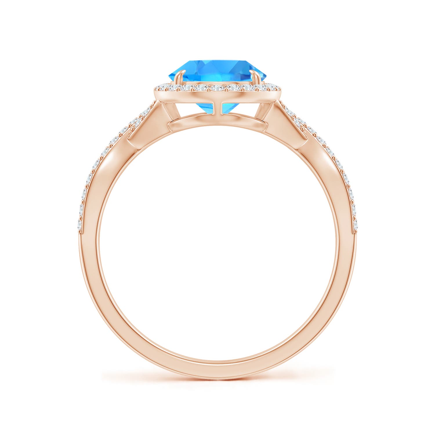 AAAA - Swiss Blue Topaz / 2.62 CT / 14 KT Rose Gold