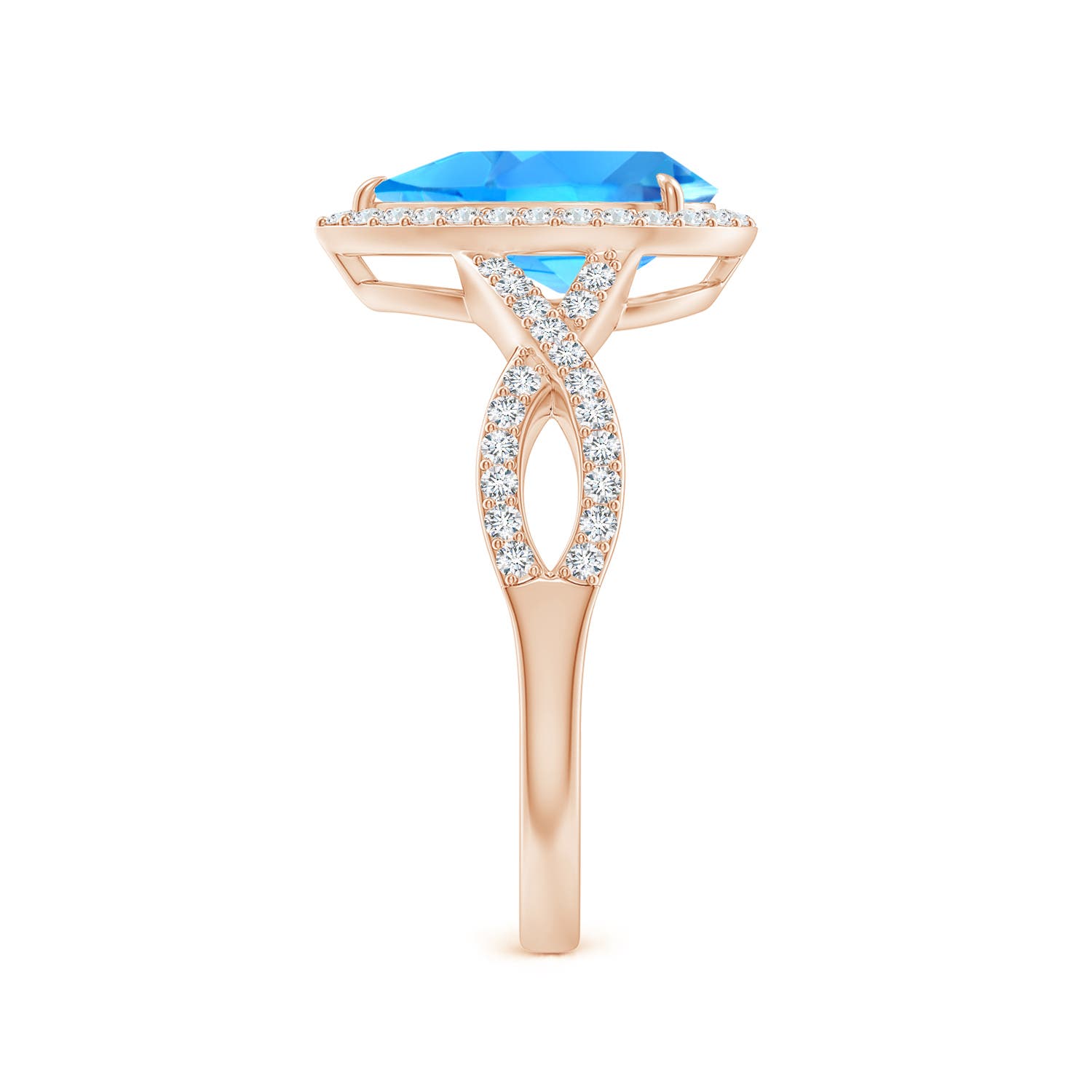 AAAA - Swiss Blue Topaz / 2.62 CT / 14 KT Rose Gold