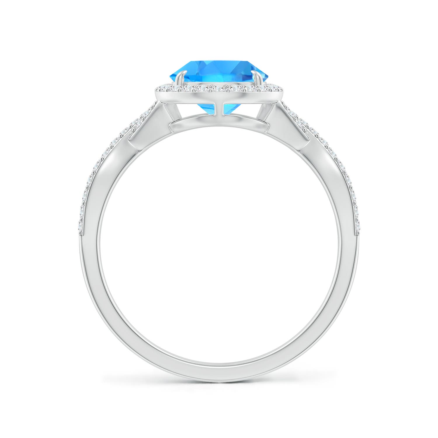 AAAA - Swiss Blue Topaz / 2.62 CT / 14 KT White Gold