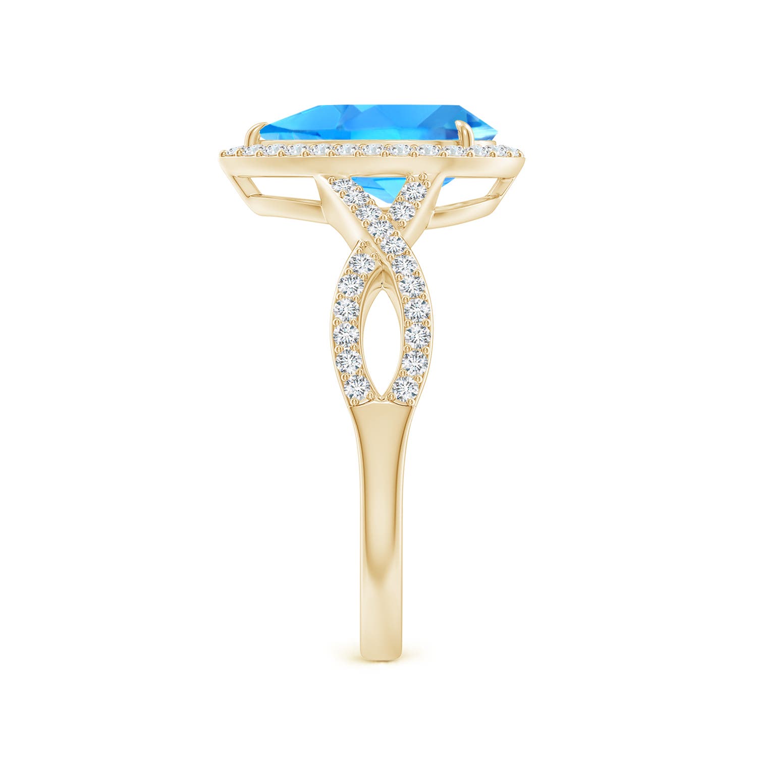 AAAA - Swiss Blue Topaz / 2.62 CT / 14 KT Yellow Gold