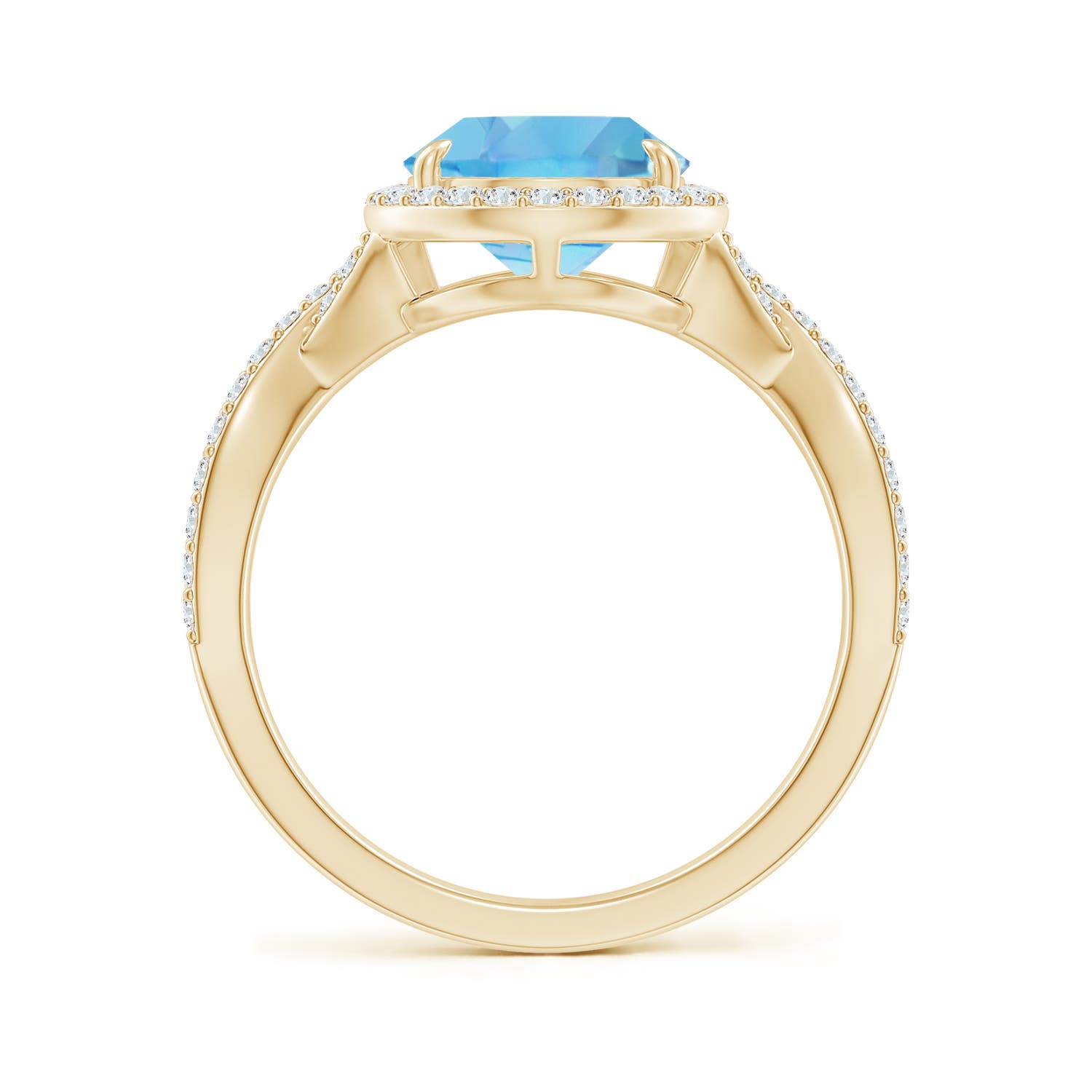 A - Swiss Blue Topaz / 4.2 CT / 14 KT Yellow Gold