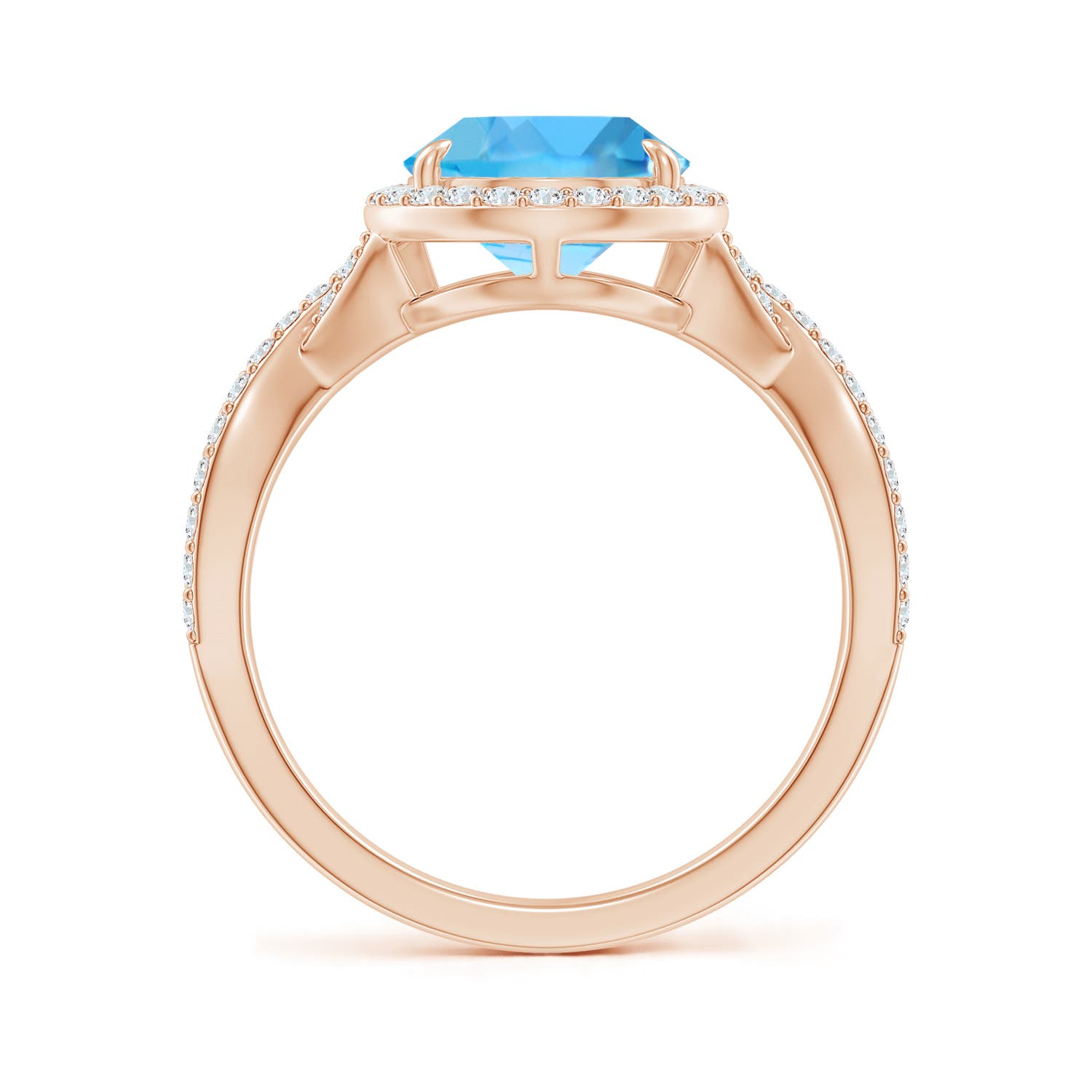 AA - Swiss Blue Topaz / 4.2 CT / 14 KT Rose Gold