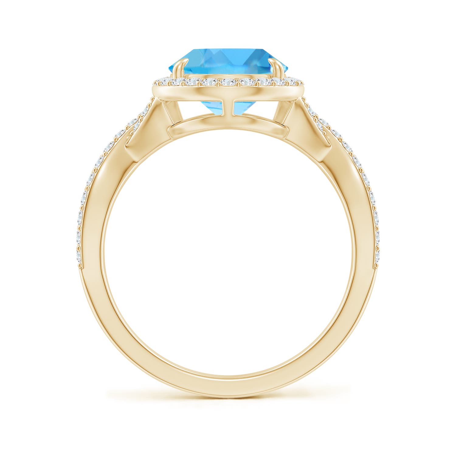 AA - Swiss Blue Topaz / 4.2 CT / 14 KT Yellow Gold