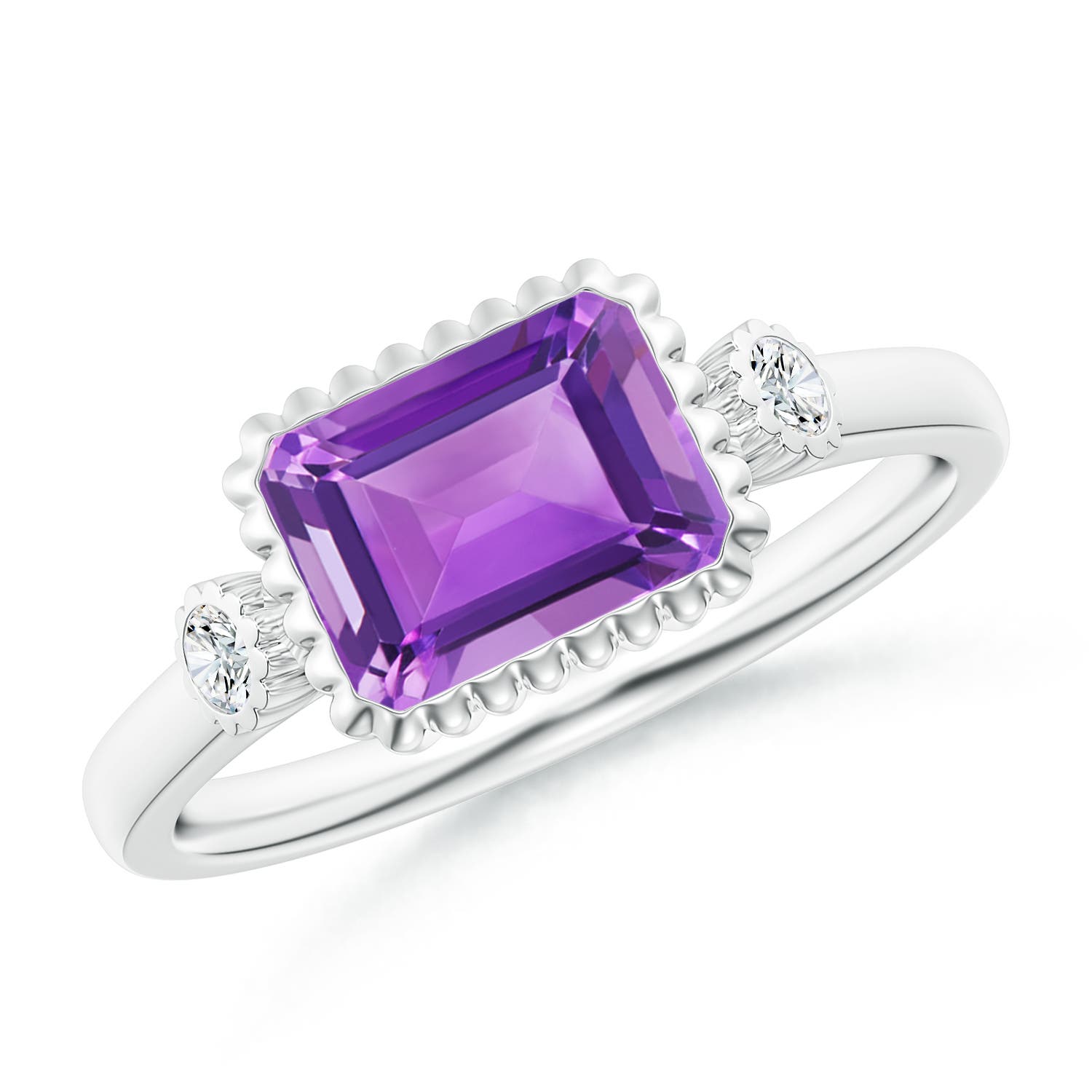 AA - Amethyst / 1.59 CT / 14 KT White Gold