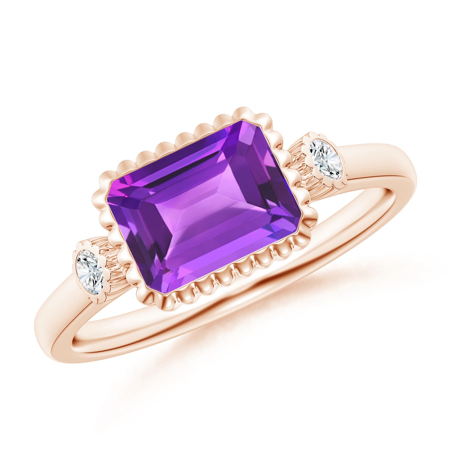 AAA - Amethyst / 1.59 CT / 14 KT Rose Gold