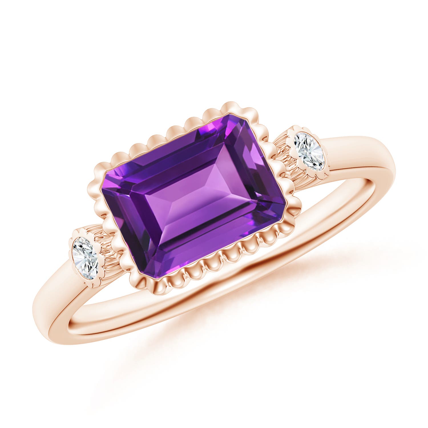 AAAA - Amethyst / 1.59 CT / 14 KT Rose Gold