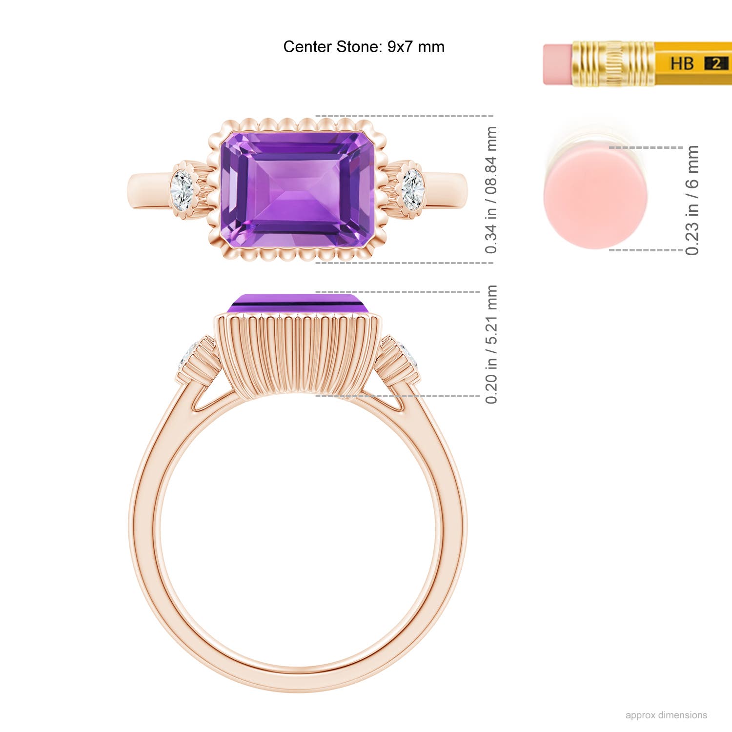 AA - Amethyst / 2.34 CT / 14 KT Rose Gold