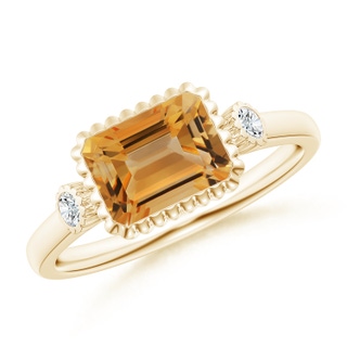 Emerald Cut A Citrine
