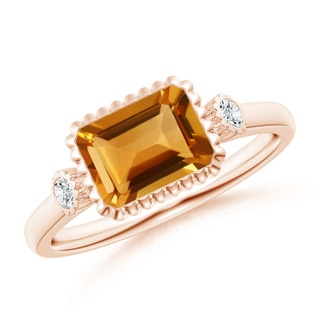 Emerald Cut AA Citrine