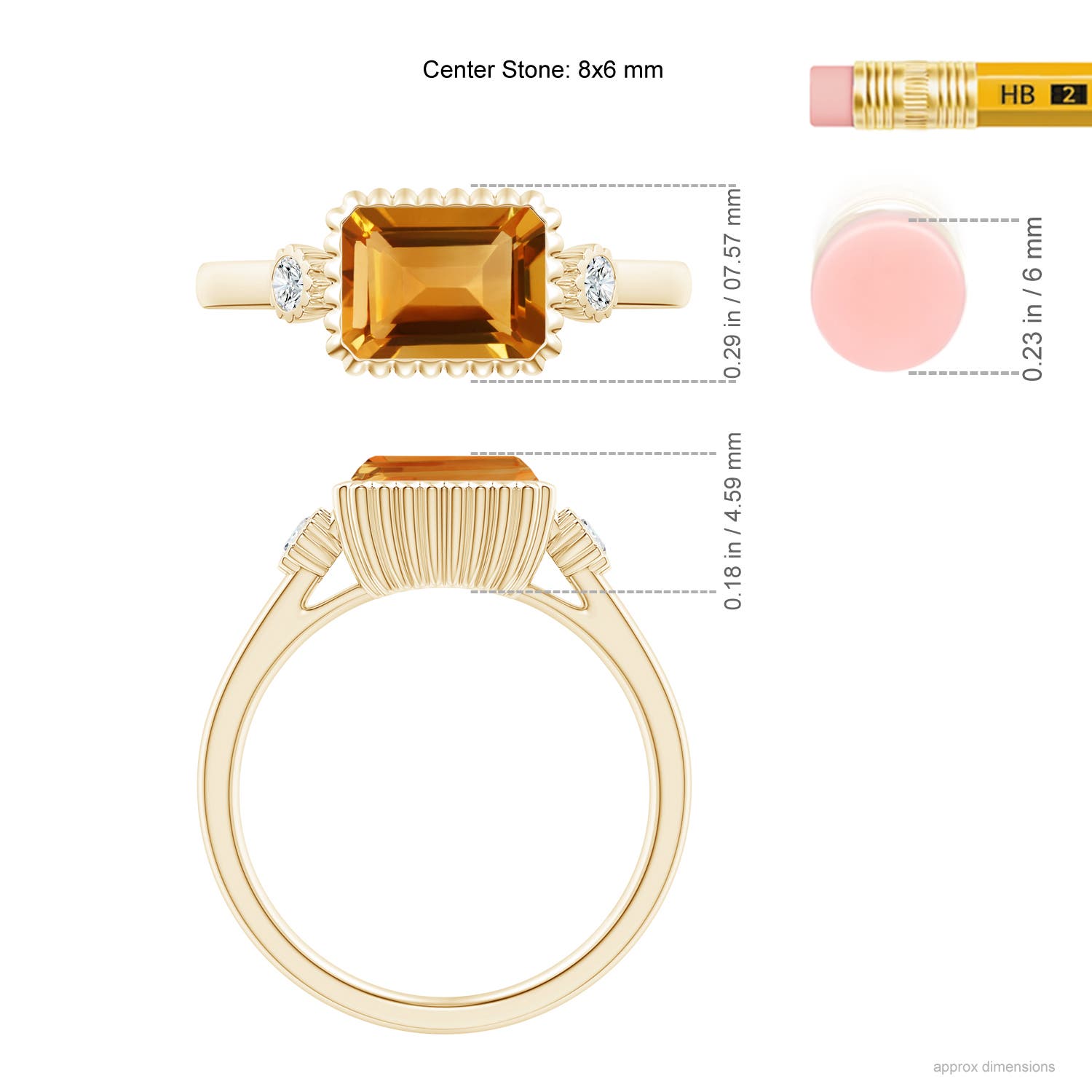 AA - Citrine / 1.59 CT / 14 KT Yellow Gold