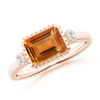 Emerald Cut AAA Citrine