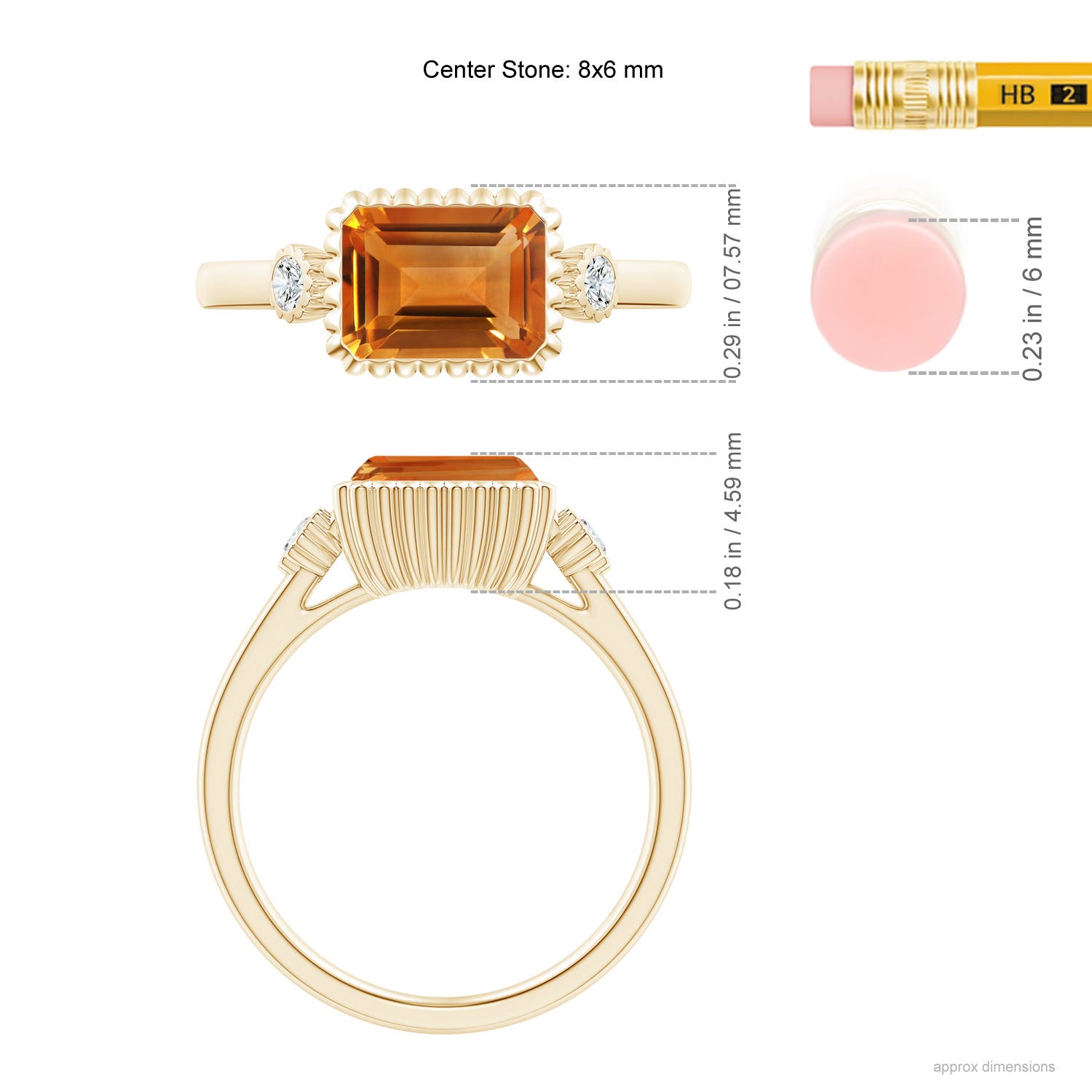 AAA - Citrine / 1.59 CT / 14 KT Yellow Gold