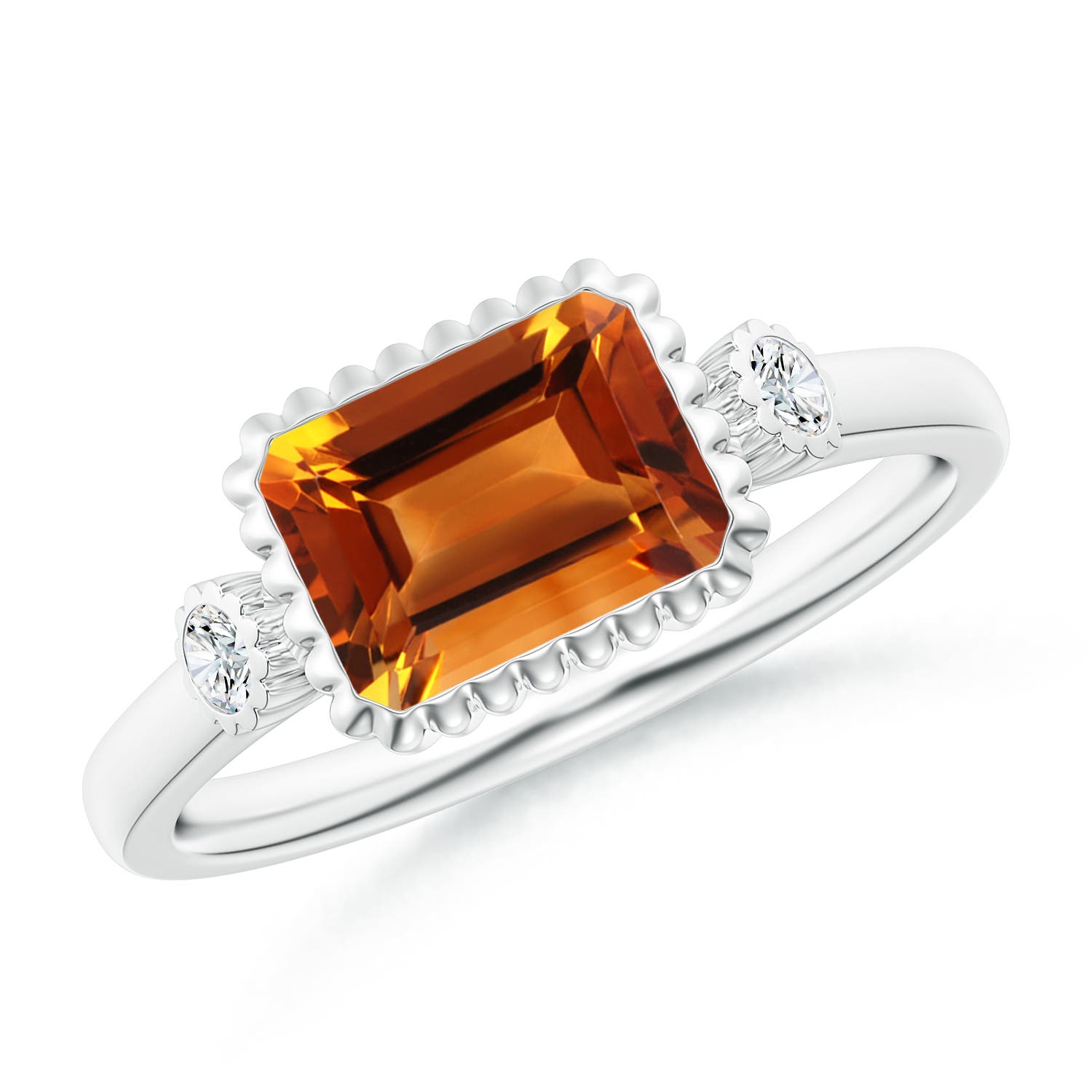 AAAA - Citrine / 1.59 CT / 14 KT White Gold