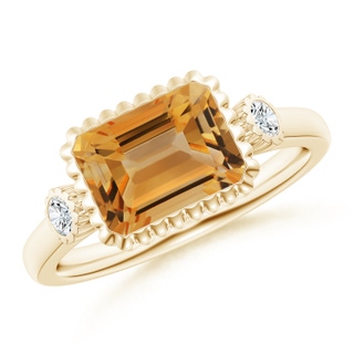 Emerald Cut A Citrine