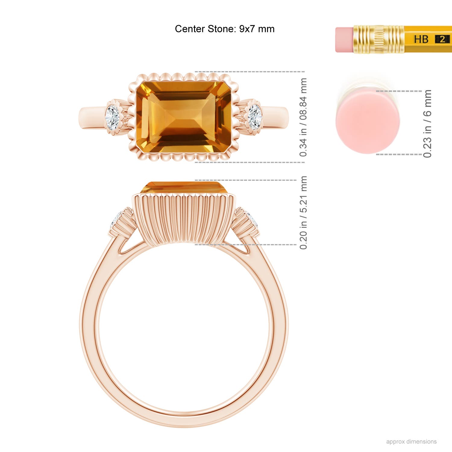 AA - Citrine / 2.24 CT / 14 KT Rose Gold