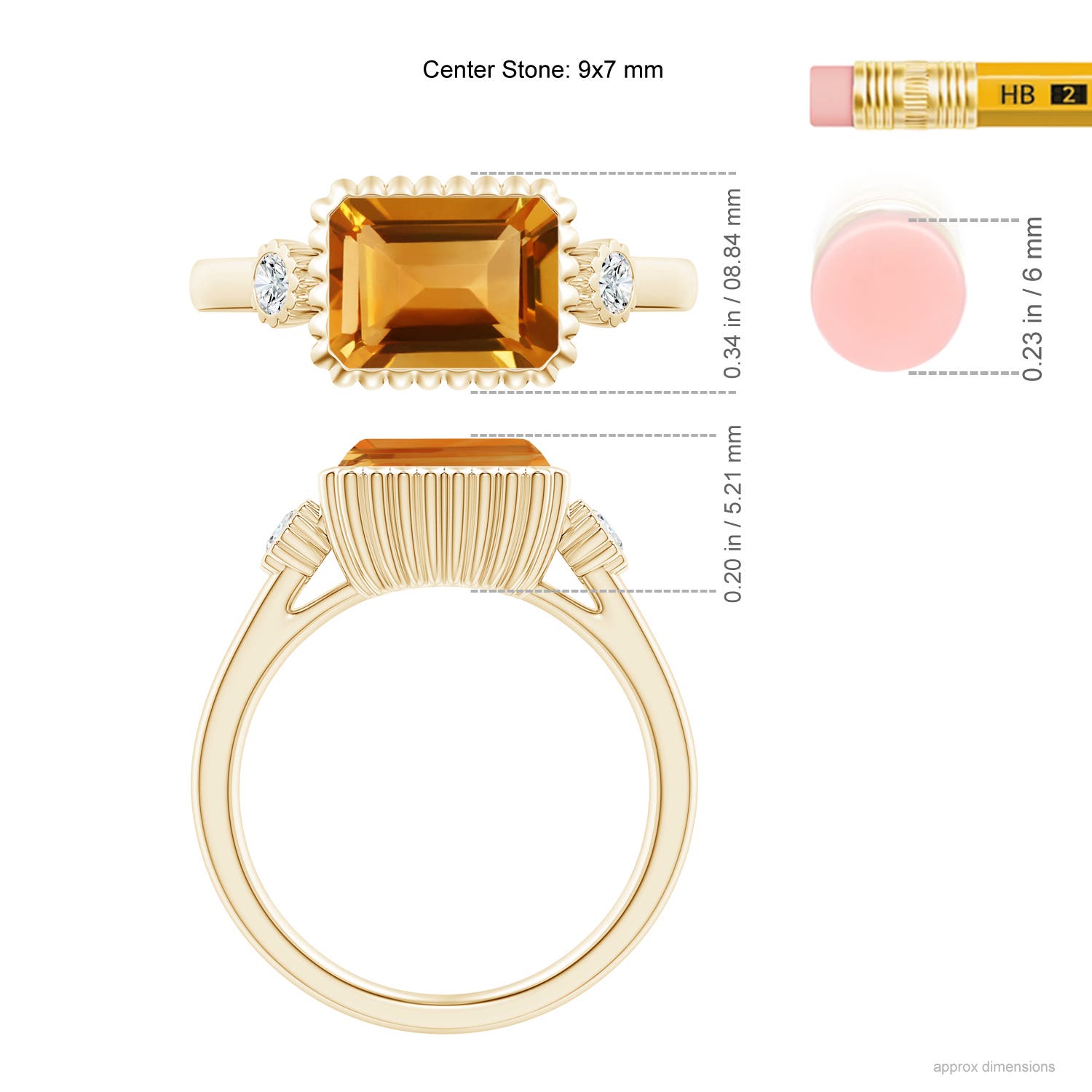 AA - Citrine / 2.24 CT / 14 KT Yellow Gold