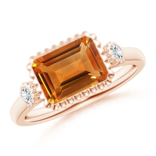 Emerald Cut AAA Citrine