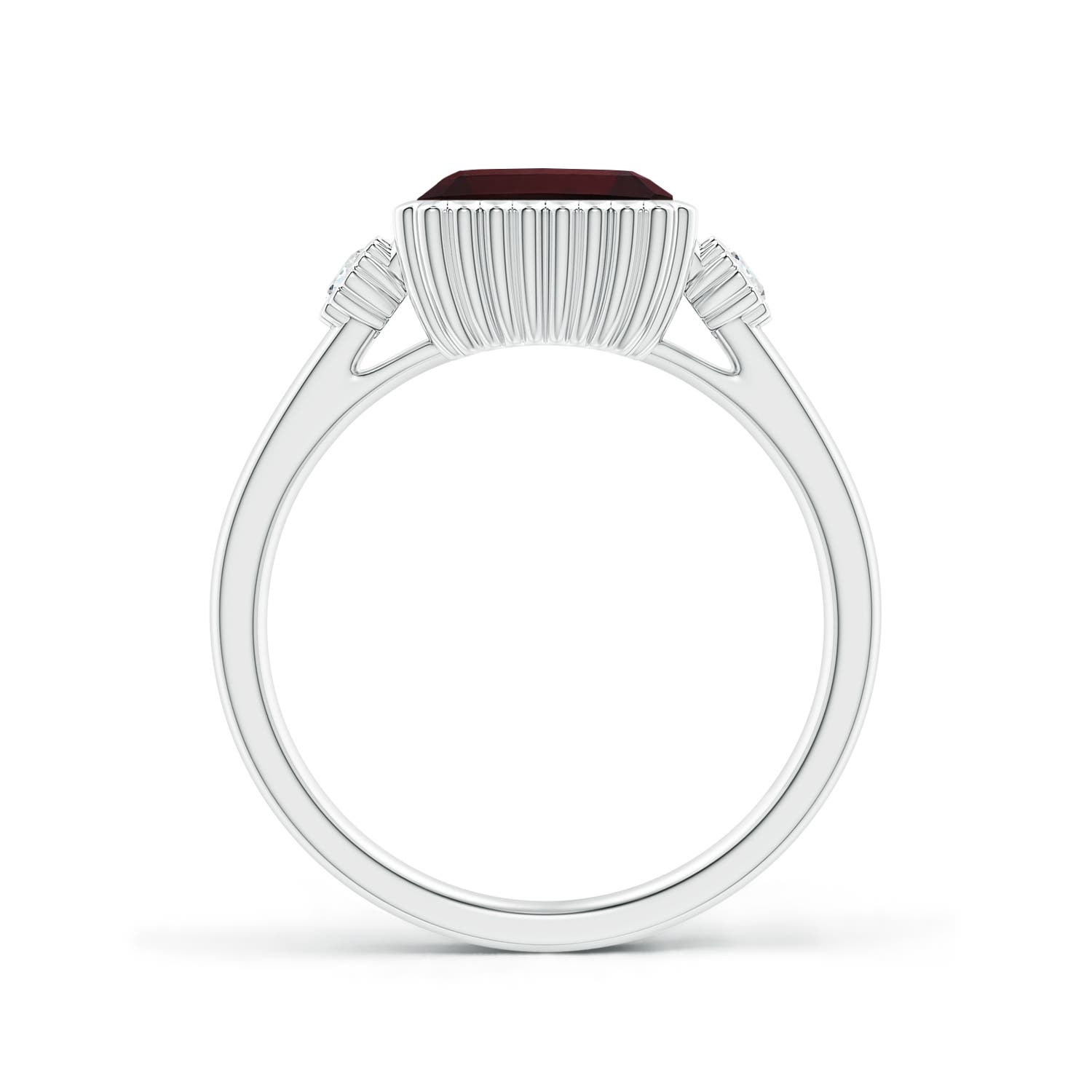 A - Garnet / 1.89 CT / 14 KT White Gold