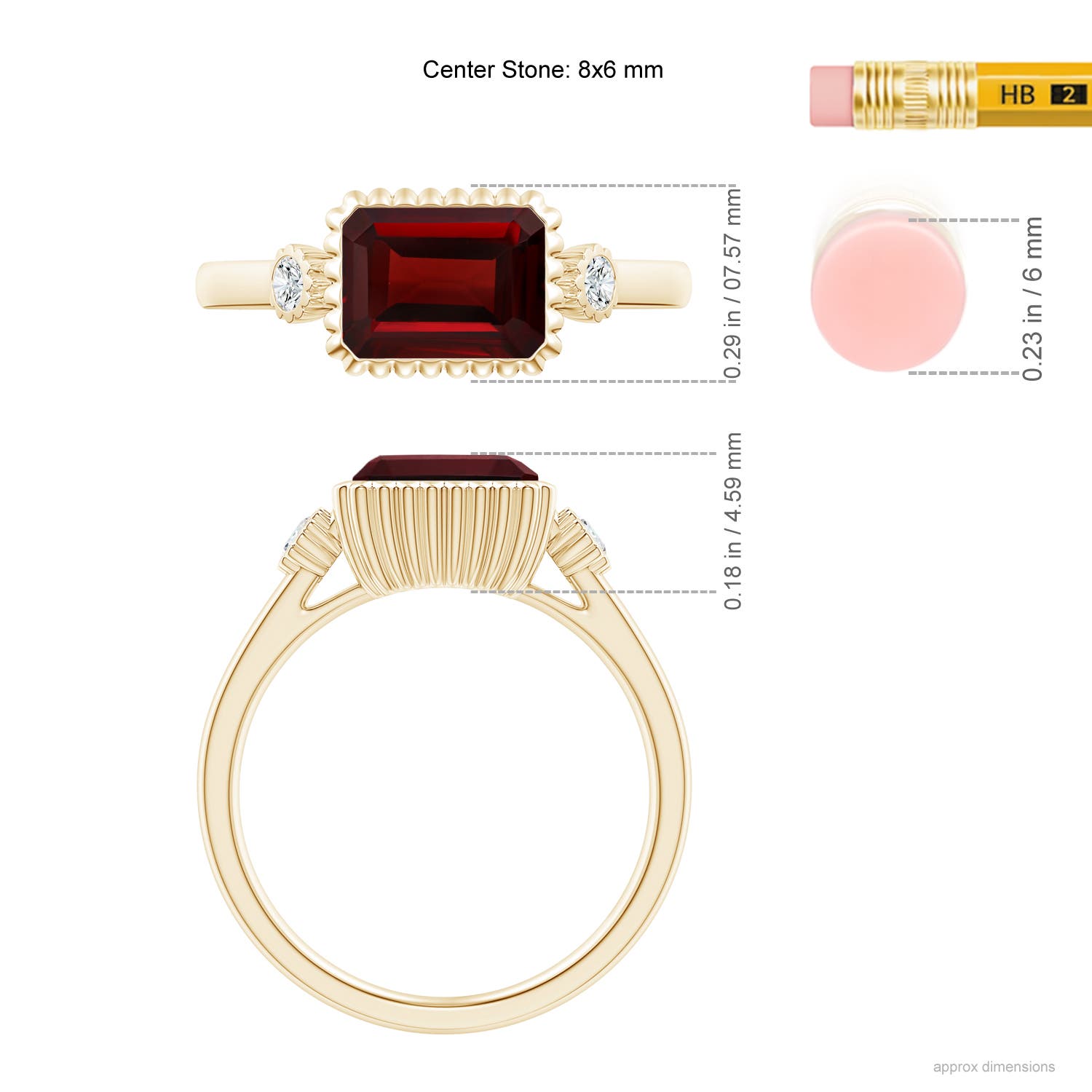 AAA - Garnet / 1.89 CT / 14 KT Yellow Gold