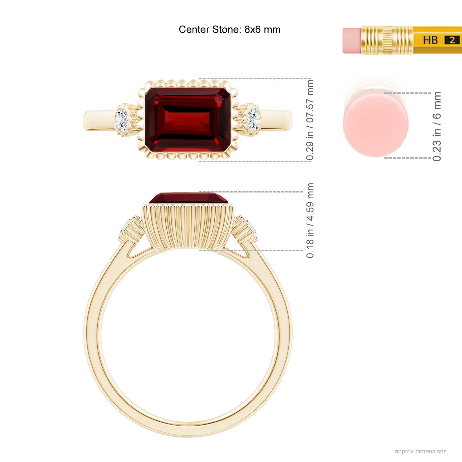 AAAA - Garnet / 1.89 CT / 14 KT Yellow Gold