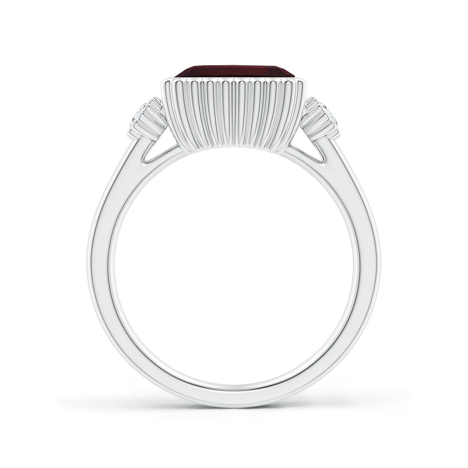 A - Garnet / 2.94 CT / 14 KT White Gold