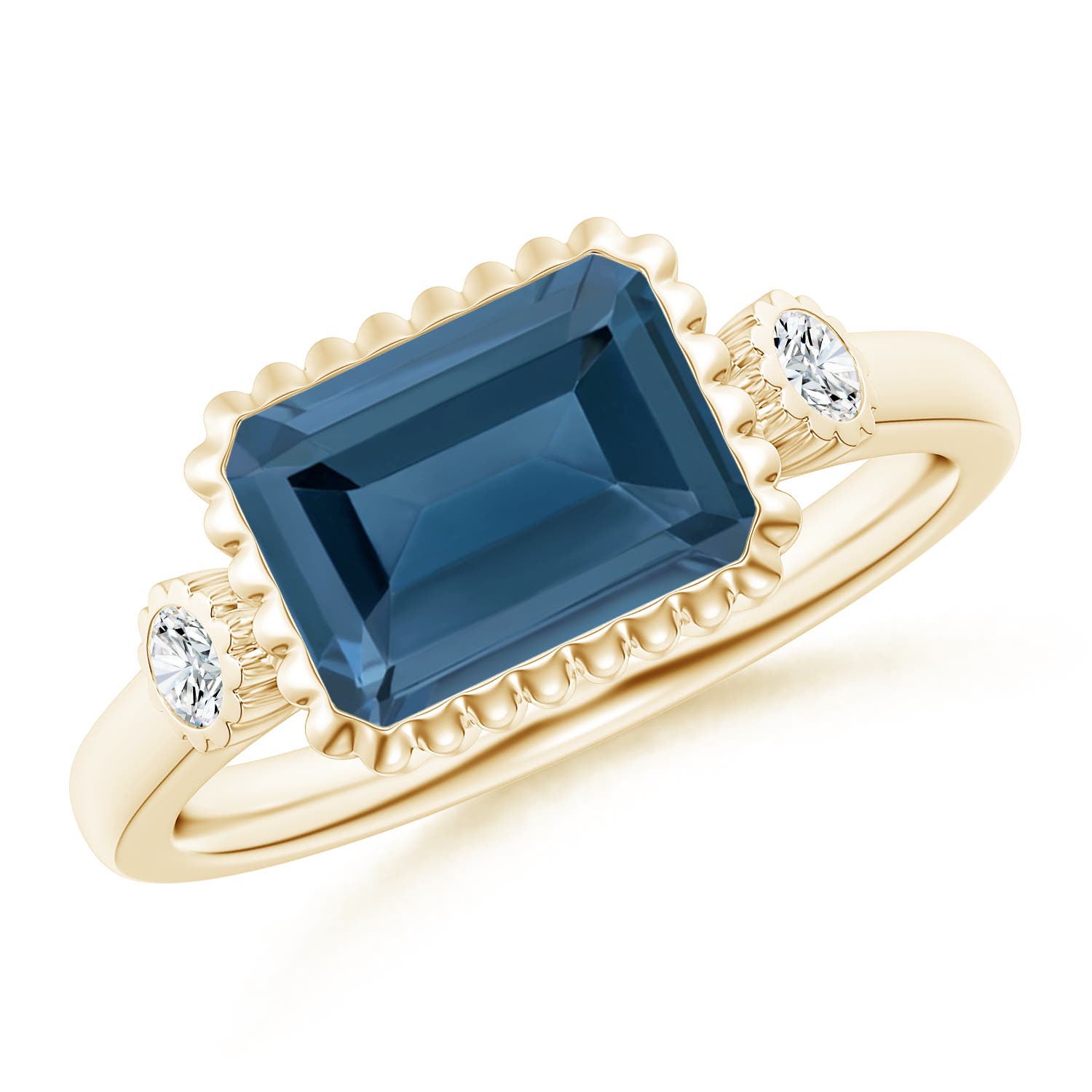 A - London Blue Topaz / 2.89 CT / 14 KT Yellow Gold