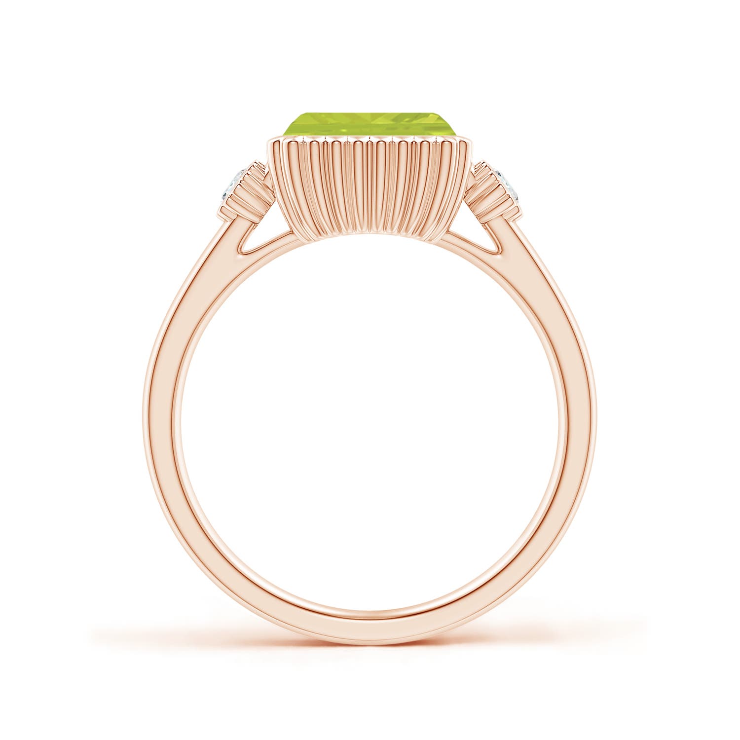 A - Peridot / 1.69 CT / 14 KT Rose Gold