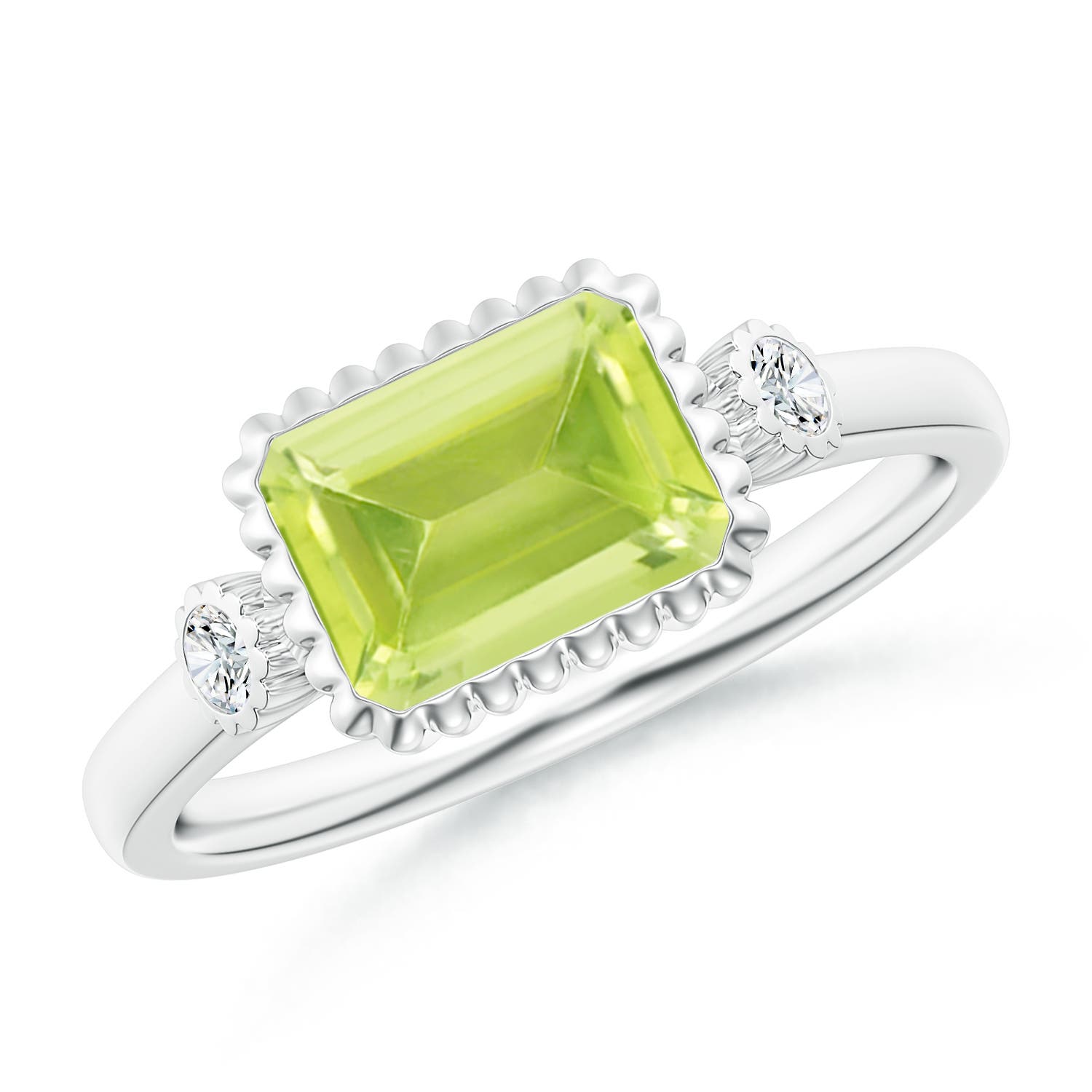 A - Peridot / 1.69 CT / 14 KT White Gold