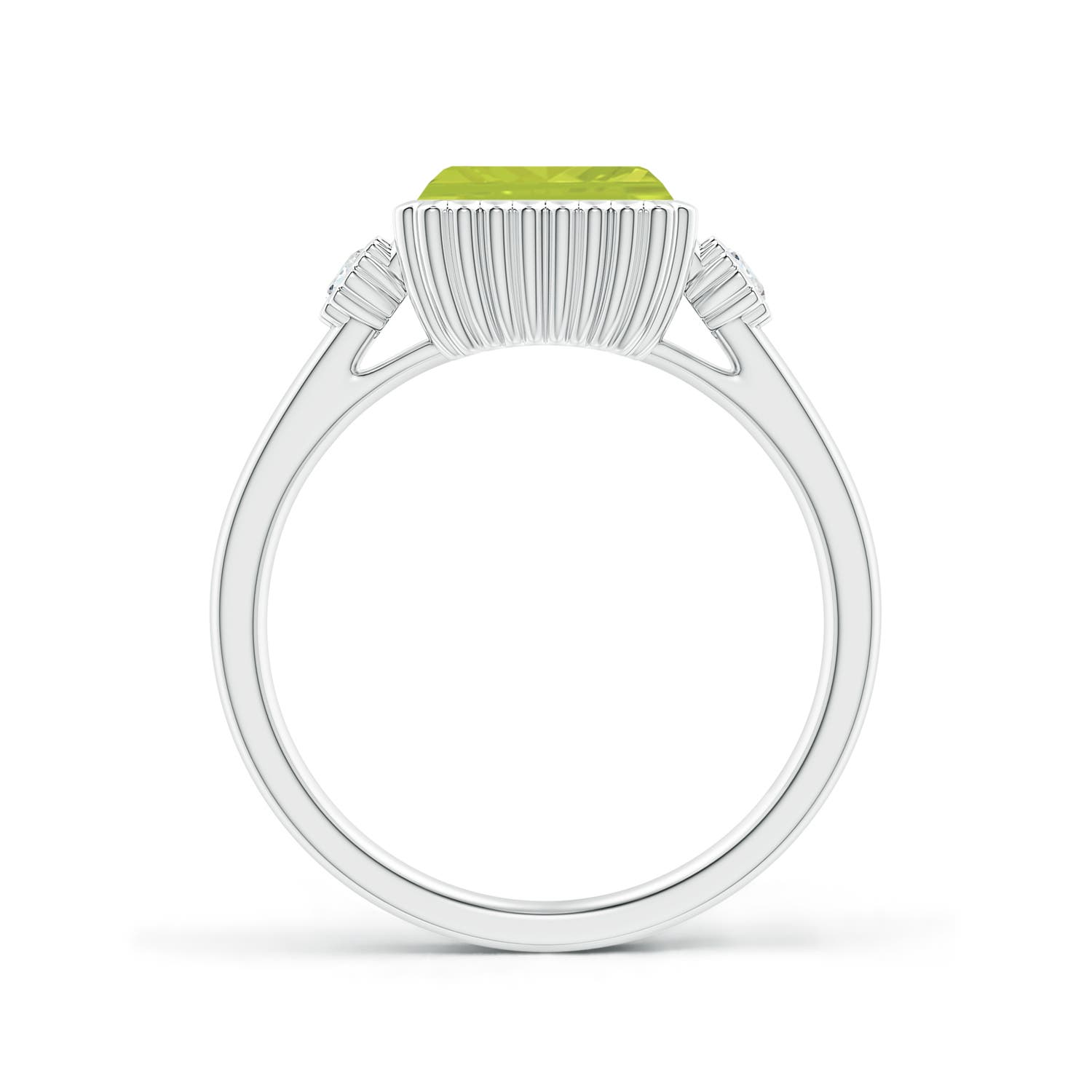 A - Peridot / 1.69 CT / 14 KT White Gold