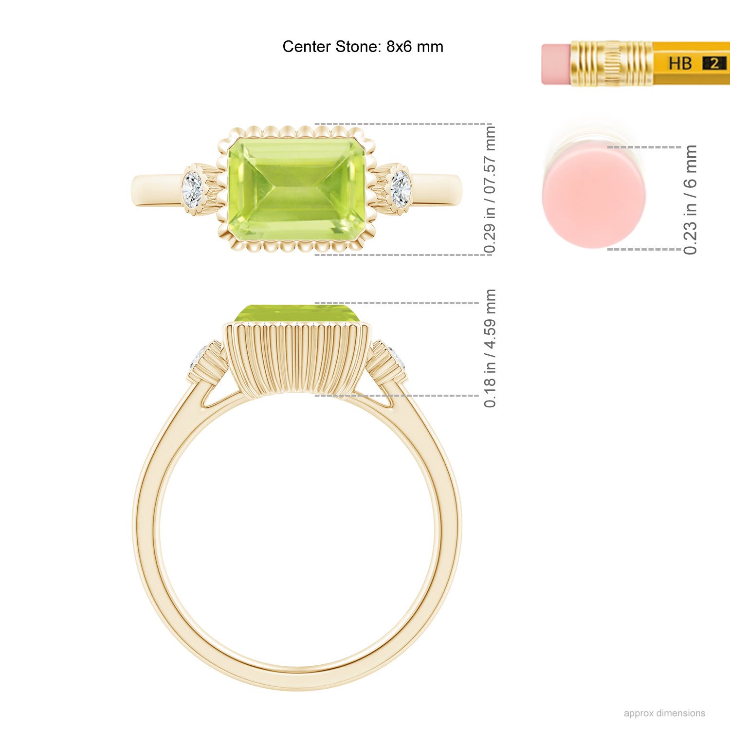 A - Peridot / 1.69 CT / 14 KT Yellow Gold