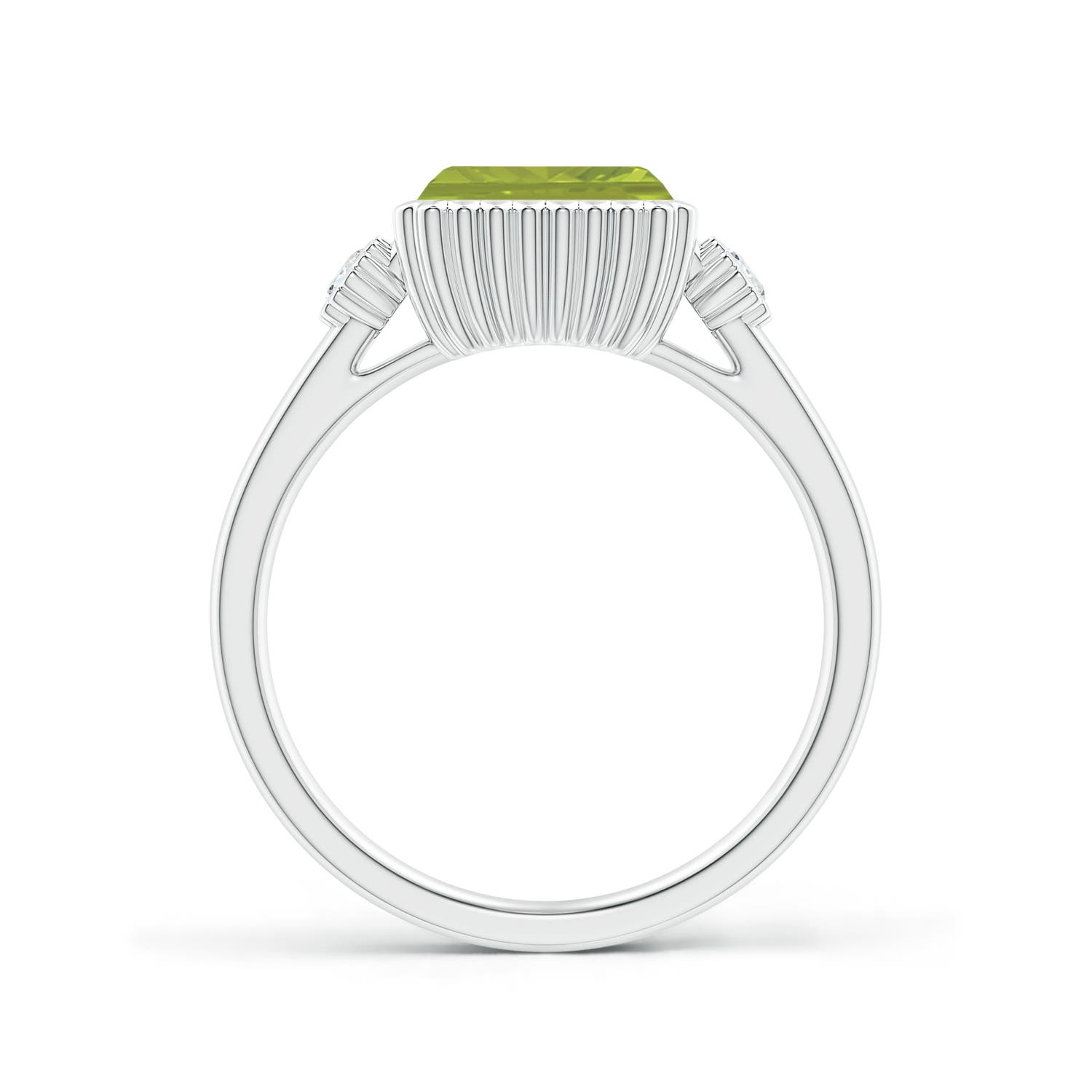 AA - Peridot / 1.69 CT / 14 KT White Gold