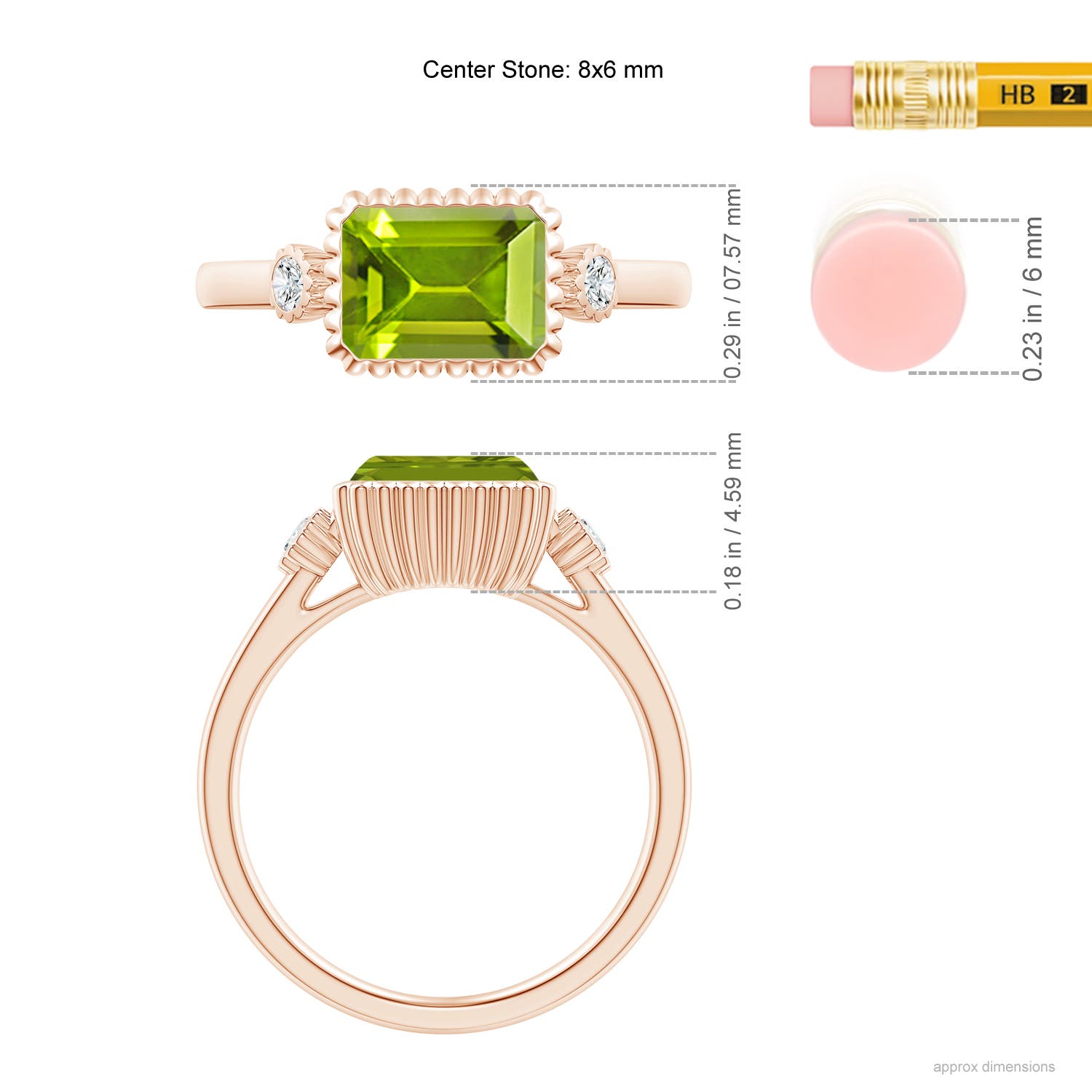 AAA - Peridot / 1.69 CT / 14 KT Rose Gold