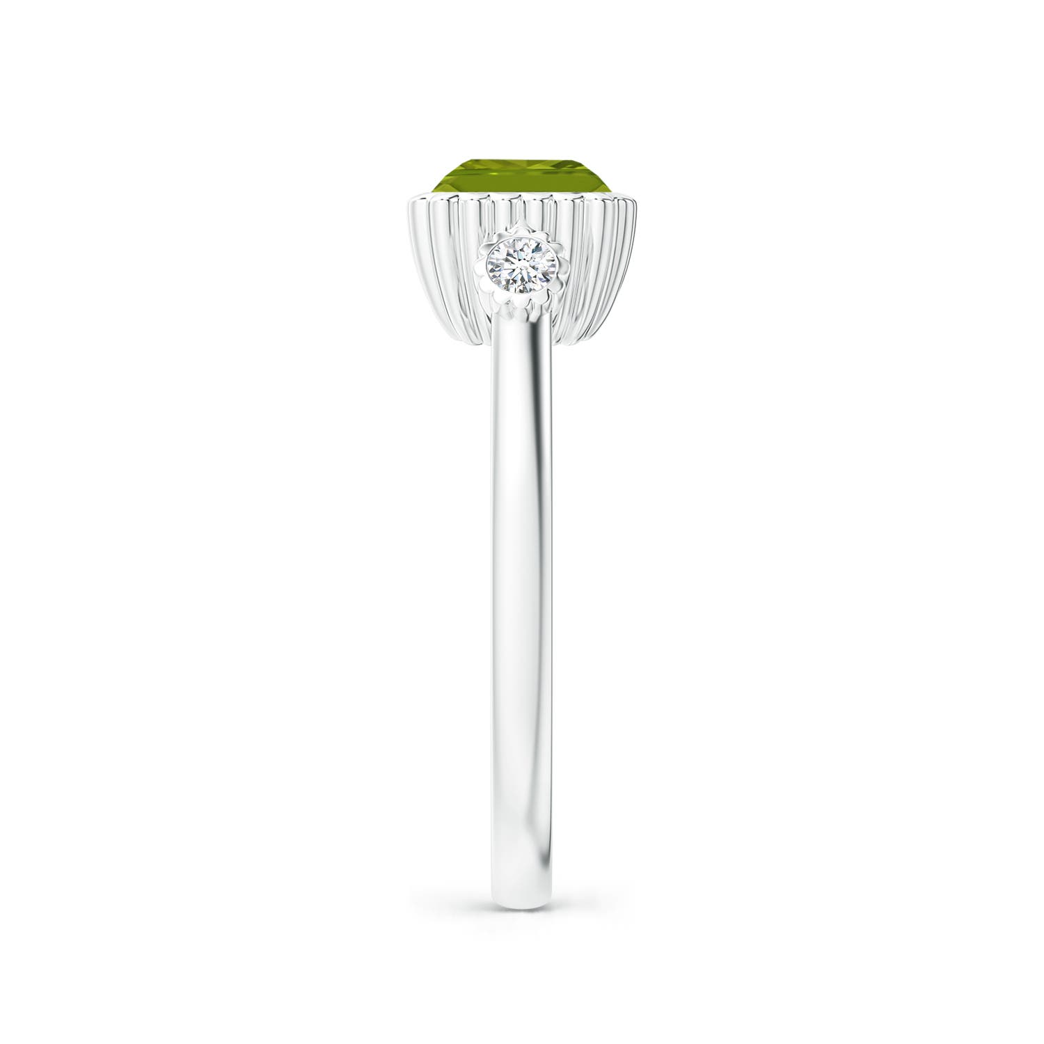 AAA - Peridot / 1.69 CT / 14 KT White Gold