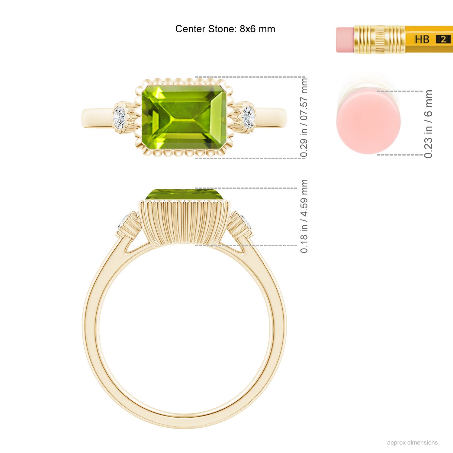 AAA - Peridot / 1.69 CT / 14 KT Yellow Gold