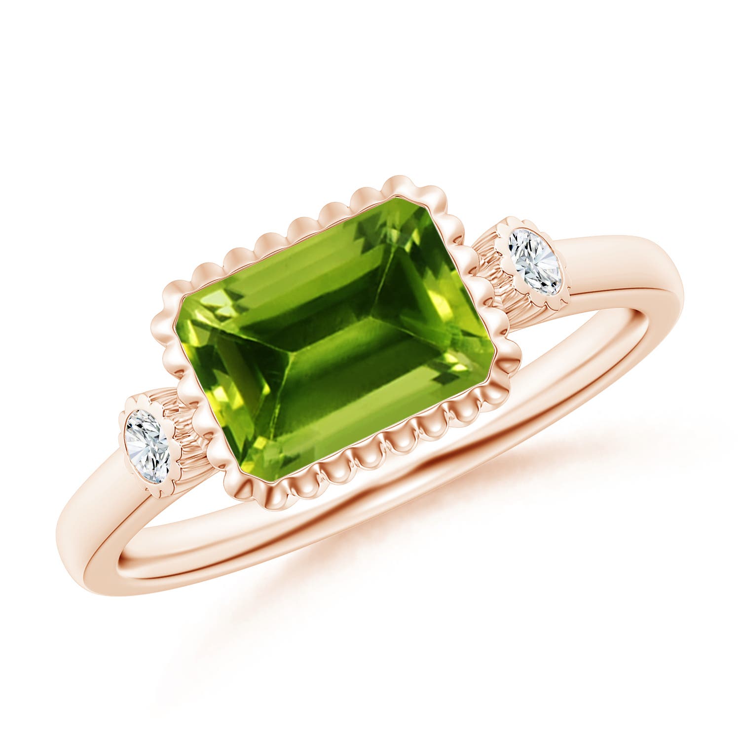 AAAA - Peridot / 1.69 CT / 14 KT Rose Gold