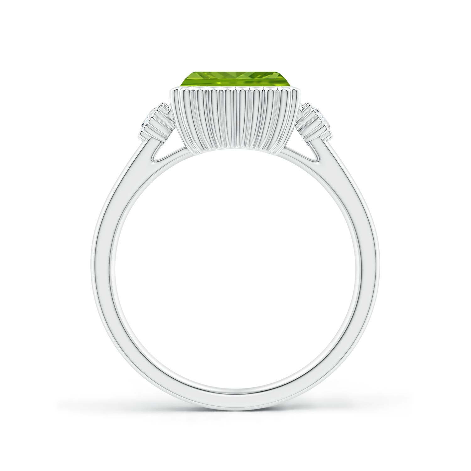 AAAA - Peridot / 1.69 CT / 14 KT White Gold