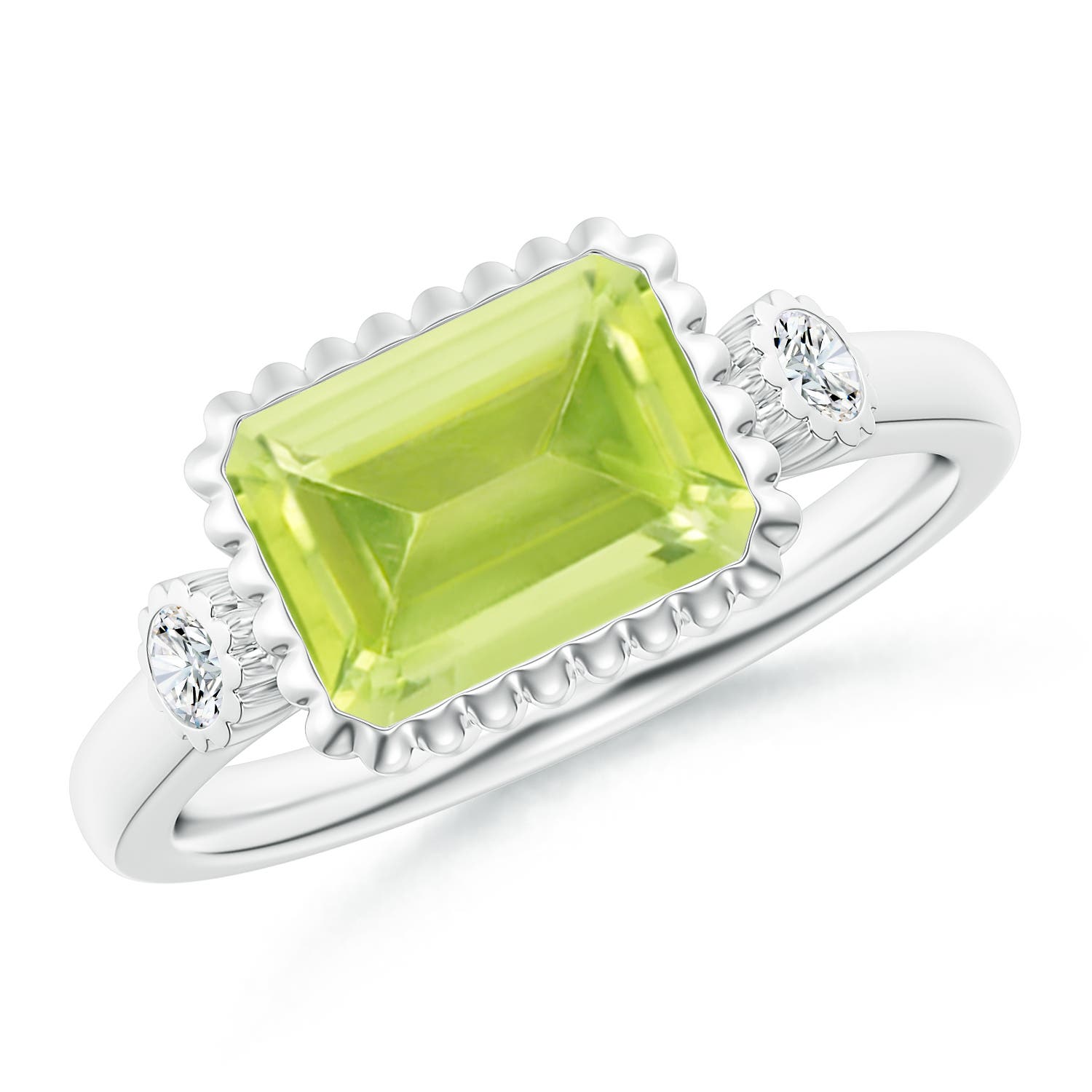 A - Peridot / 2.49 CT / 14 KT White Gold