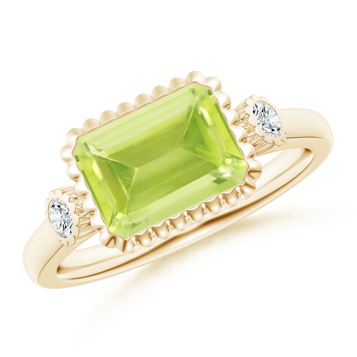 A - Peridot / 2.49 CT / 14 KT Yellow Gold