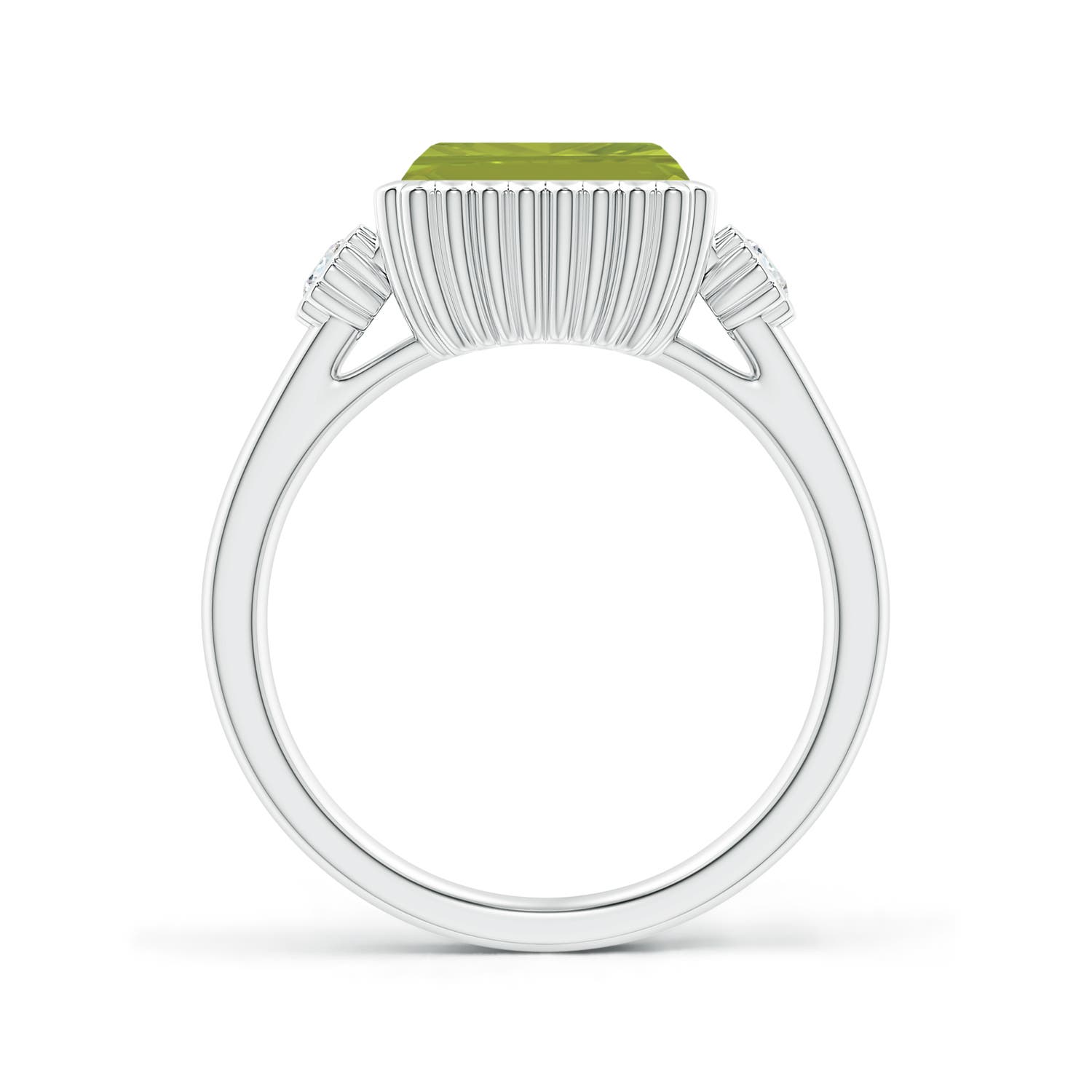 AA - Peridot / 2.49 CT / 14 KT White Gold